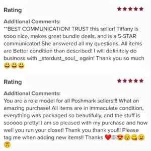 Just a few ratings!! 💕 Shop w/ CONFIDENCE!! 💗🎉
